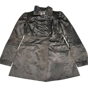 Guess Double-Breasted Black Women's Coat Size Small